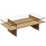 Woud Parallel coffee table, 60 x 120 cm, white lacquered oak, product image