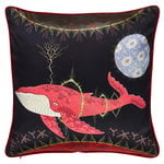 Klaus Haapaniemi & Co. Housse de coussin Cosmic Whale with Lilac Planet, soie