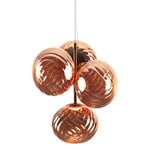 Tom Dixon Whirl Chandelier Mini riippuvalaisin, LED, kupari, näkymä 1