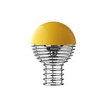 Verpan Wire - Lampe de table portable, 18 cm, chrome - jaune, image produit