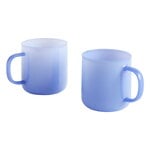 HAY Tasse en verre, lot de 2, jade bleu clair