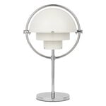 GUBI Lampada da tavolo portatile Multi-Lite, cromo - bianco