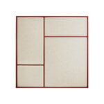 PLEASE WAIT to be SEATED Nouveau Pin board, medium, basque red - natural canvas