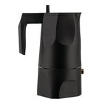 Alessi Caffettiera espresso Ossidiana, 3 tazze, nera