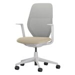 Vitra Chaise de bureau ACX Mesh, soft grey - Plano 03 blanc crème