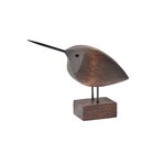 Warm Nordic Scultura Beak Bird, Awake Snipe, rovere affumicato