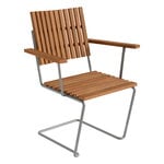 Grythyttan Stålmöbler Bovik armchair, hot galvanized steel - teak, view 1