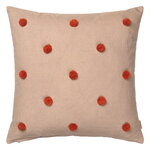 Ferm Living Dot tufted cushion, camel - red