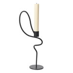 ferm LIVING Portacandela Valse, alto, nero, immagine prodotto