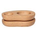 Ferm Living Cairn egg holder, set of 2, oak, view 1