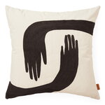 ferm LIVING Housse de coussin Pose, 50 x 50 cm, coffee - non teinté, image produit