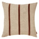 Ferm Living Funda de cojín Senti Stripe, 50 x 50 cm, lino - marrón algarrobo, imagen del producto