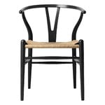 Carl Hansen & Søn CH24 Wishbone Stuhl, Eiche schwarz - Naturkordel, produktbild