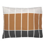 Marimekko Tiiliskivi pillowcase, 50 x 60 cm, dark brown - beige - charcoal