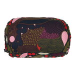 Marimekko Rusakko pillow, 70 x 47 cm, dark blue - red - brown