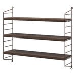 String Furniture String Pocket shelf, dark oak - dark brown, product image