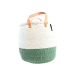 Mifuko Kiondo market basket duo, M, white - light green