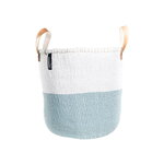 Mifuko Kiondo market basket duo, M, white - light blue