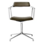 Vipp 452 Swivel tuoli, kiillotettu runko - bosco nahka, jalkatallat, näkymä 1