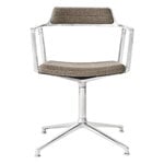 Vipp 452 Swivel tuoli, kiillotettu runko - Tide dark sand, jalkatallat, näkymä 1