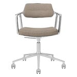 Vipp 453+ Silla giratoria, estructura pulida - Tide dark sand, con ruedas, imagen del producto