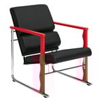 Hem Poltrona Experiment 503, rosso - pelle nera, immagine prodotto