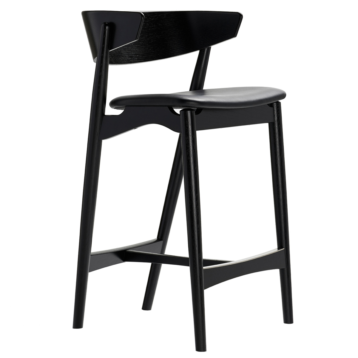 sibast-no-7-bar-stool-65-cm-black-black-leather-pre-used-design