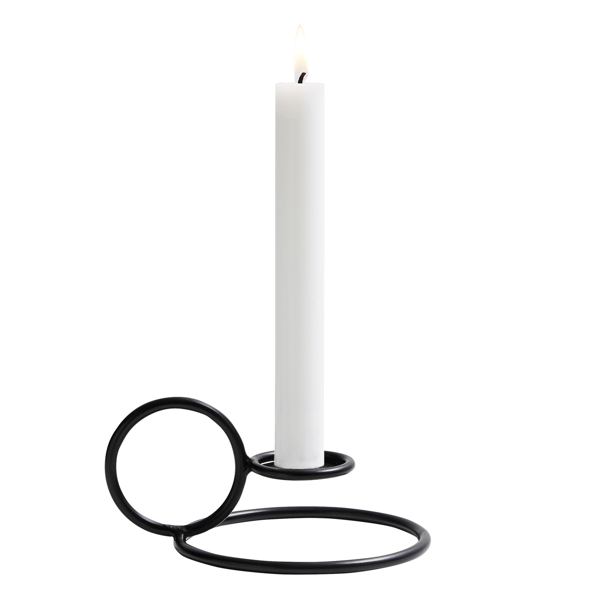 small white candle holders