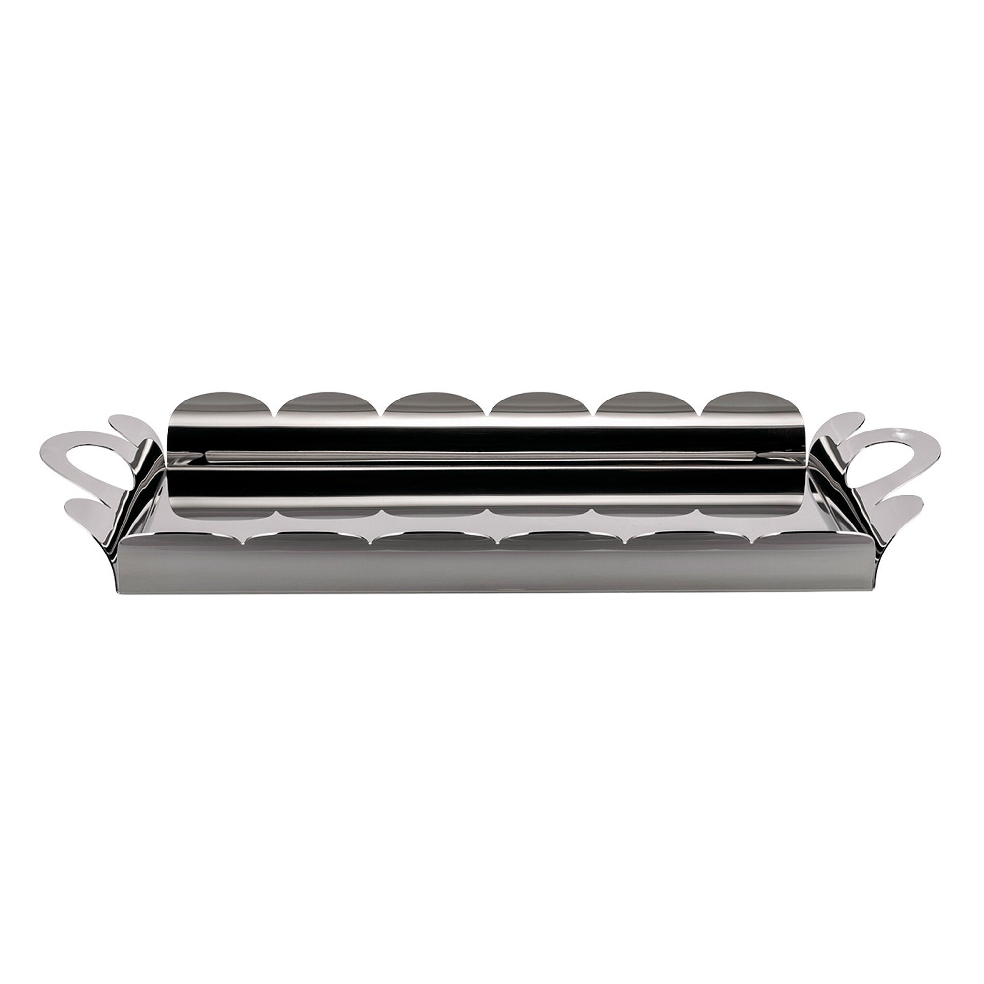 Alessi ステンレス トレイ Recinto Alessi Recinto tray with handles, 51,5 x 34,5 cm, stainless steel