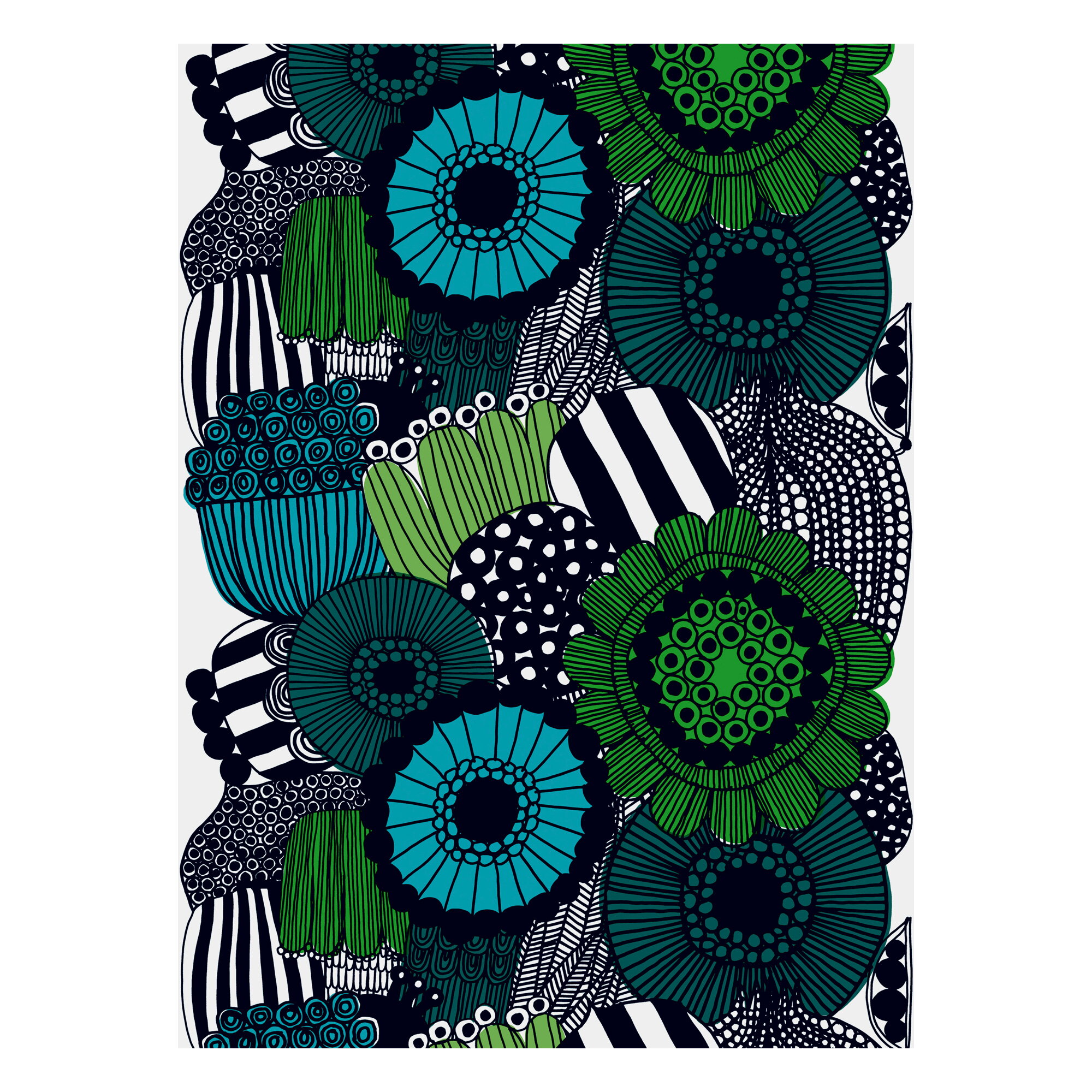 Marimekko Siirtolapuutarha fabric, green | Finnish Design Shop