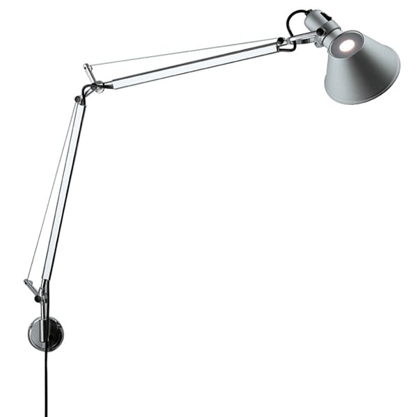未動確品 Artemide Tolomeoシルバーライト(壁掛け用) Artemide Tolomeo Mini Parete wall lamp, aluminium | Finnish Design