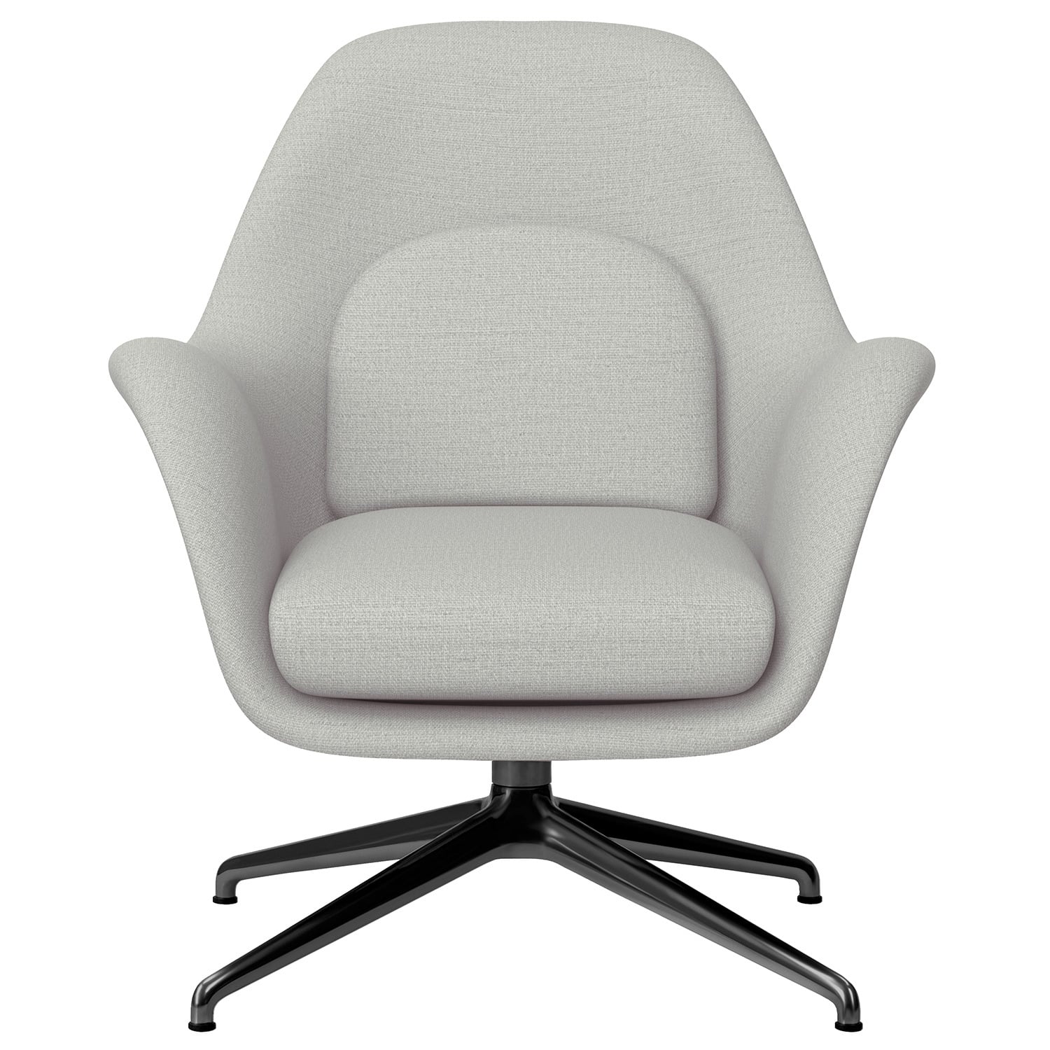 Fredericia Swoon Lounge Petit armchair, swivel base, Sunniva 717