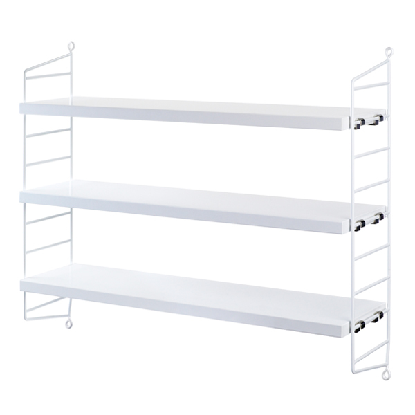 string shelf ホワイト 80×150cm String Furniture String Pocket shelf, white | Finnish Design Shop