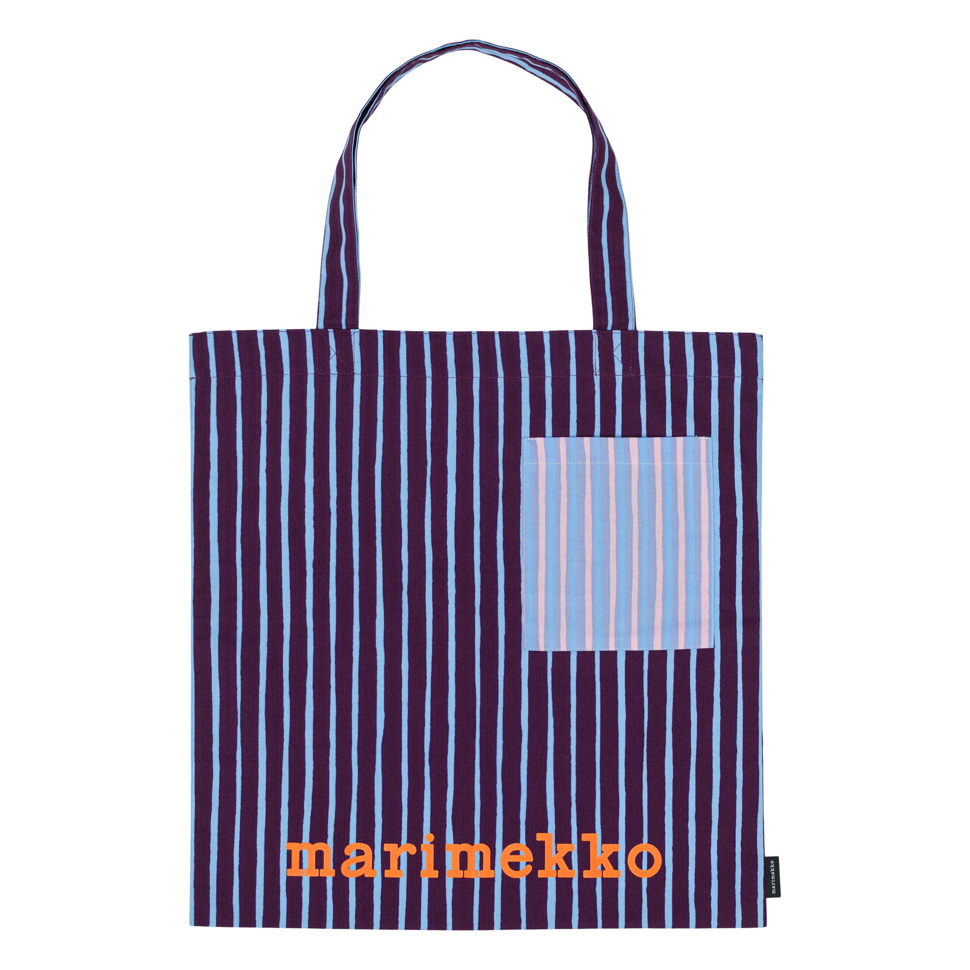 Marimekko Piccolo bag, 44 x 43 cm, eggplant - light blue - light pink ...