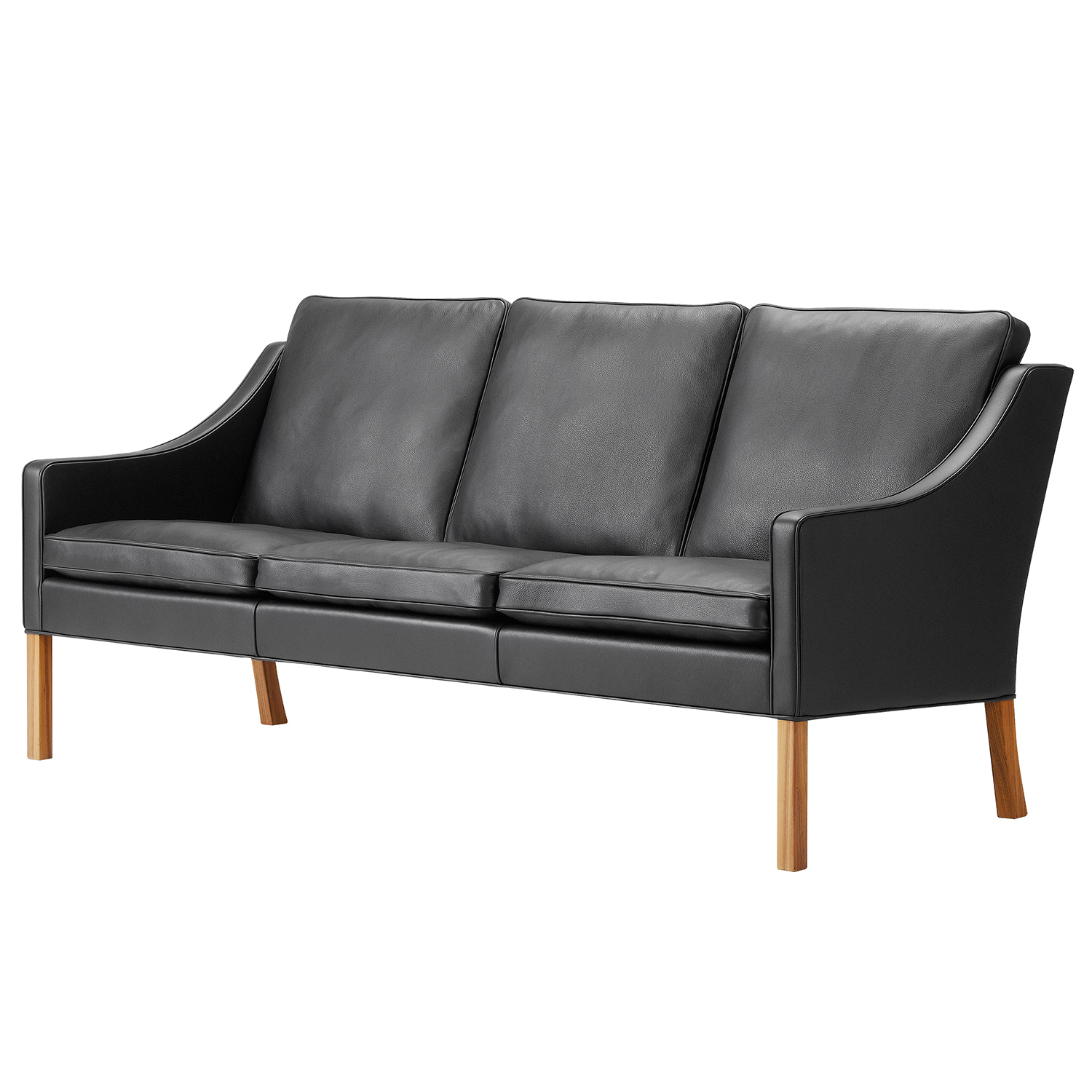 Fredericia Borge Mogensen 2209 BLACK ① Fredericia Mogensen 2209 sofa, black - walnut | Finnish Design Shop