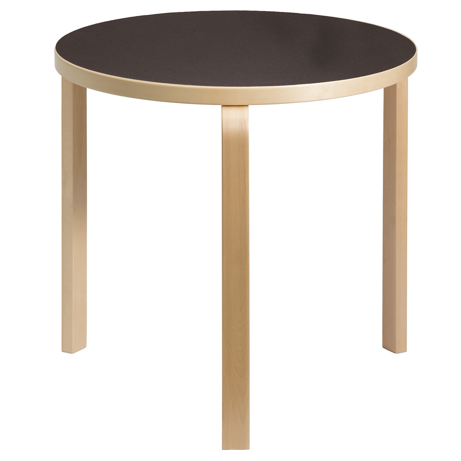 Artek Aalto table 90B, birch - black linoleum | Finnish Design Shop