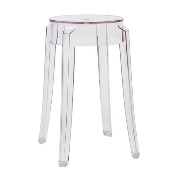 Kartell SFCH-K4899-Z2 Philippe Starck Stool (Charles Ghost High) 18.1 inches (46 cm) / Seat Diameter 11.4 inches (29 cm) / Height 29.5 inches (75 cm) - Thumbnail 4