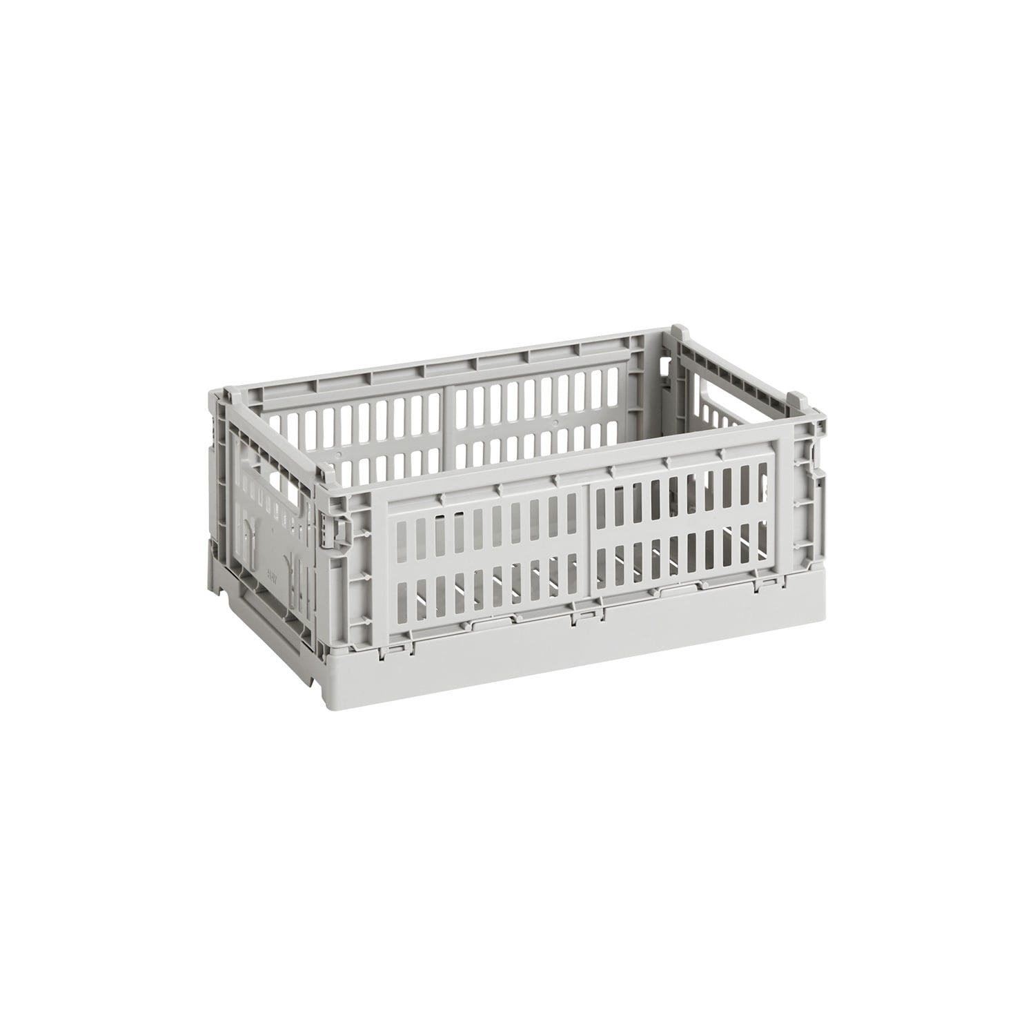 HAY Colour Crate, S, recycled plastic, light grey | Finnish Design