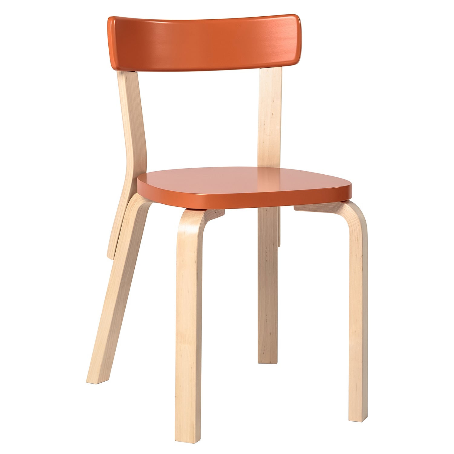 Artek Aalto chair 69, orange | Finnish Design Shop