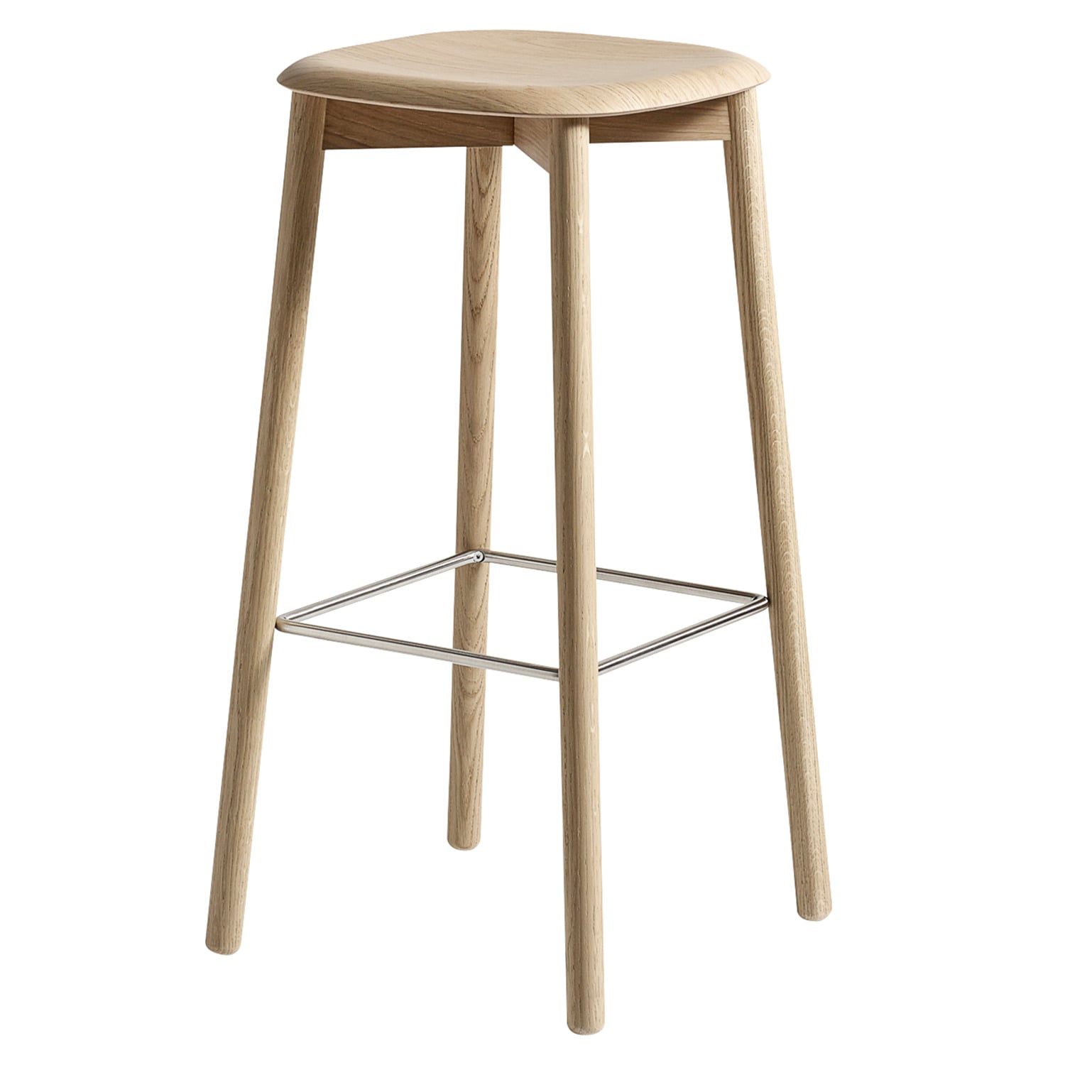 HAY SOFT EDGE 82 BAR STOOL HIGH スツール HAY Soft Edge 82 bar stool, lacquered oak | Finnish Design Shop