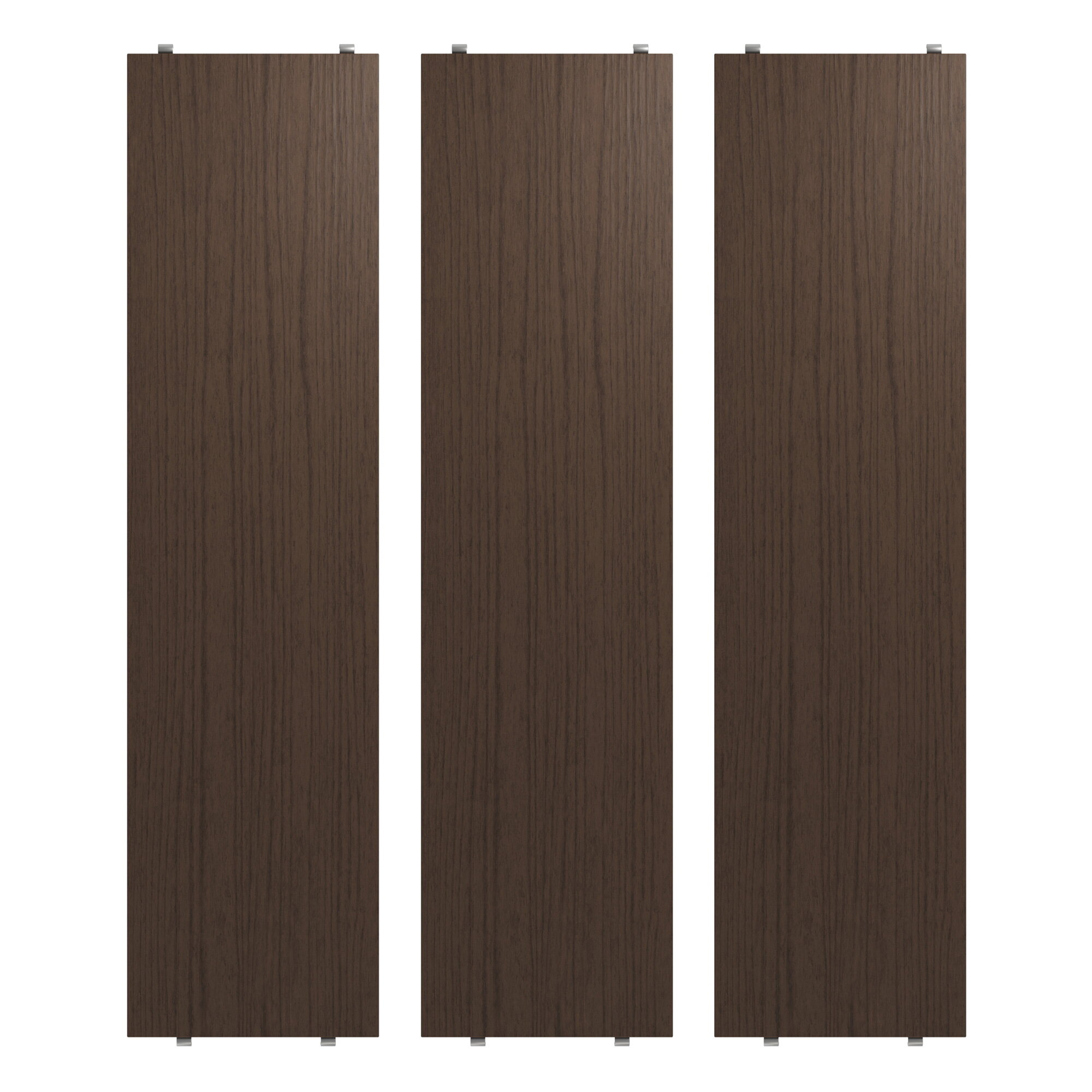 String Furniture String shelf, 78 x 20 cm, 3-pack, dark oak