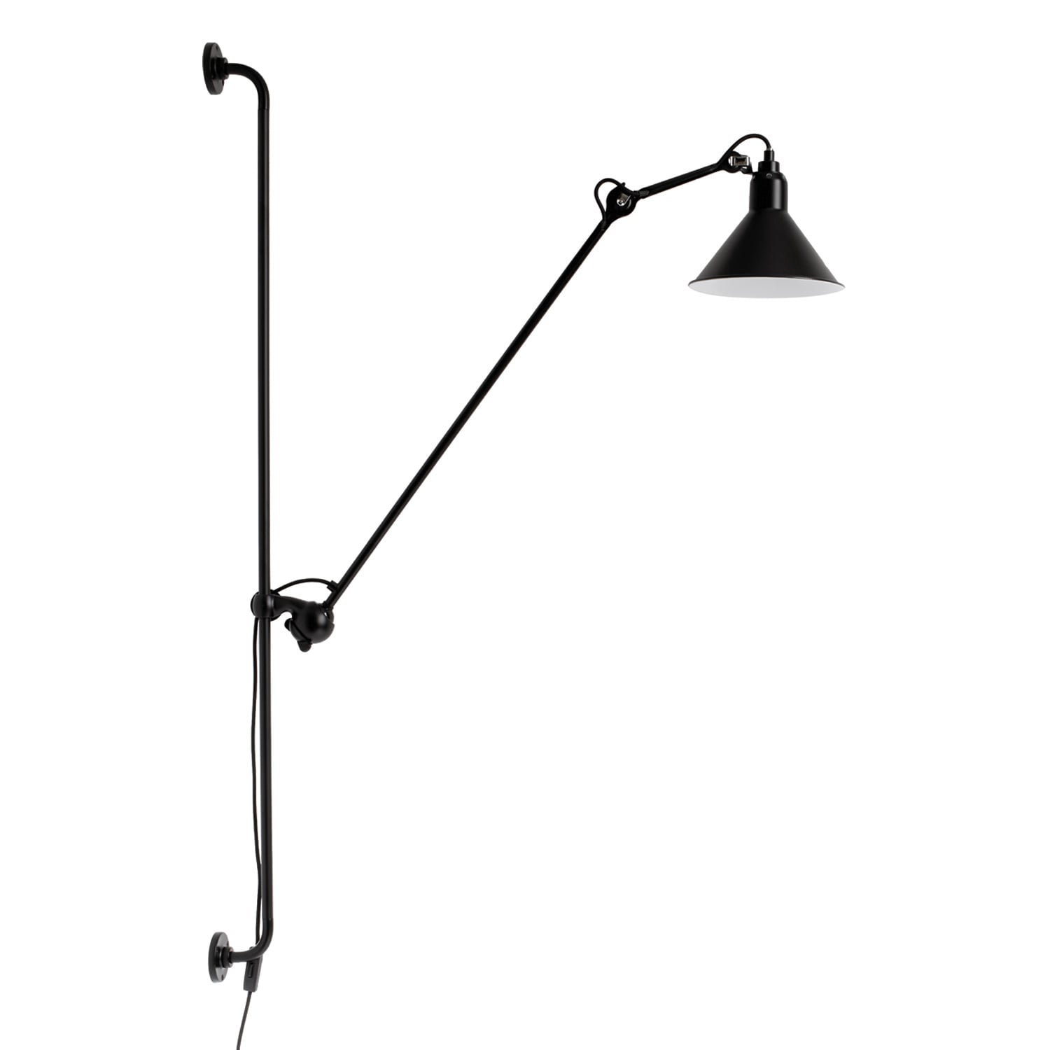DCWéditions Lampe Gras 214 wall lamp, conic shade, black | Finnish