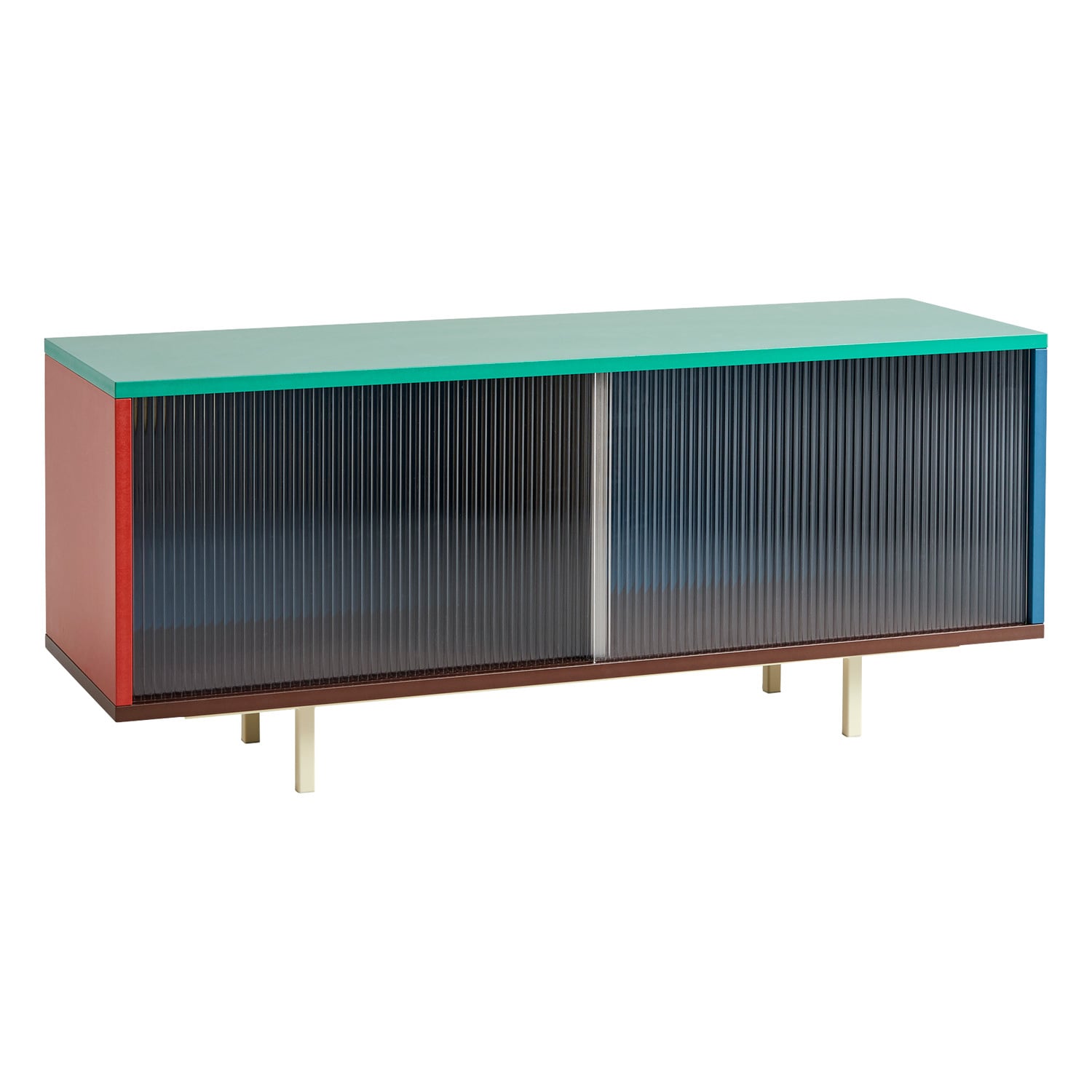 HAY Colour Cabinet w/ glass doors, floor, 120 cm, multicolour