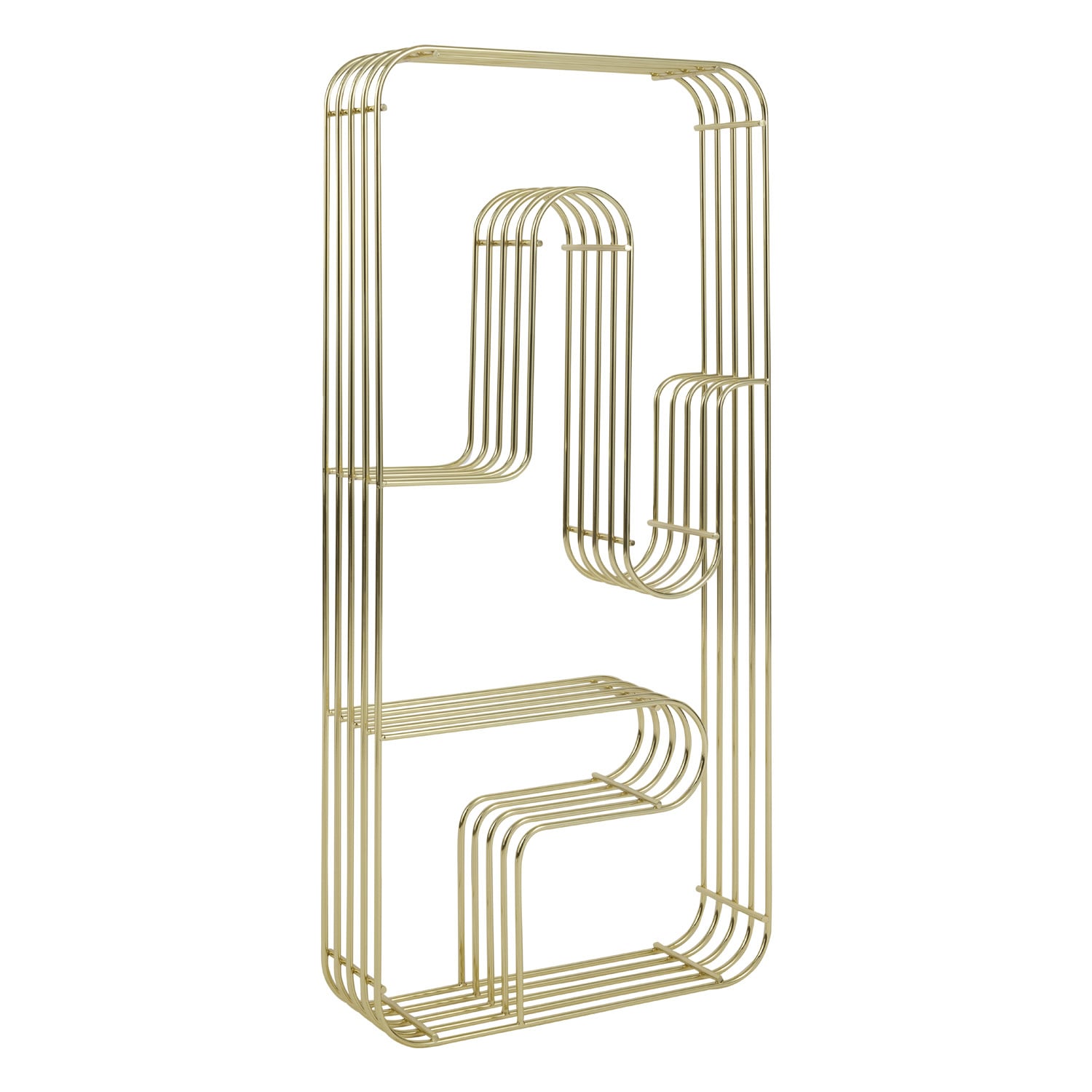 AYTM Curva Rectangular display shelf, gold | Finnish Design Shop UK