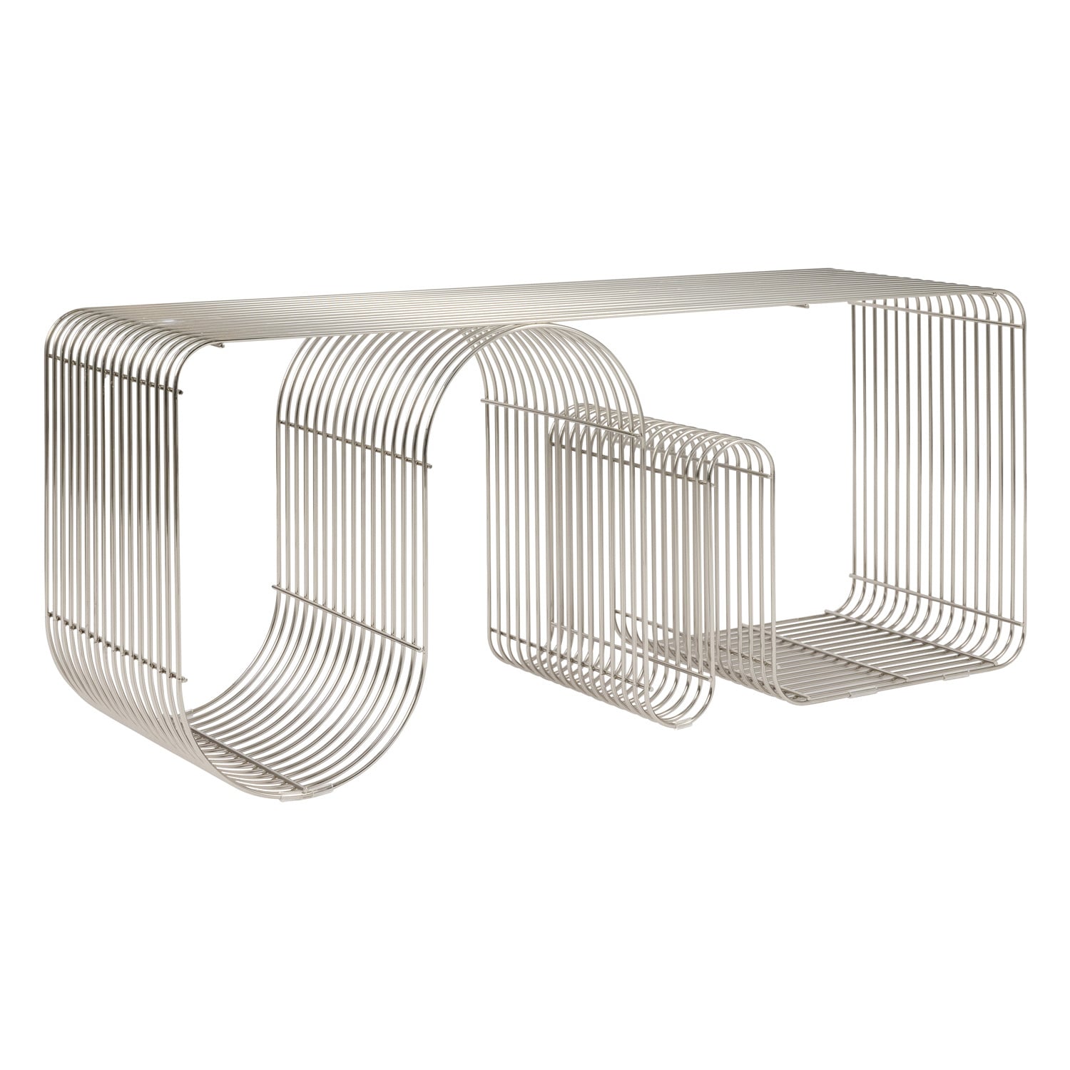 AYTM Curva bench, silver | Finnish Design Shop