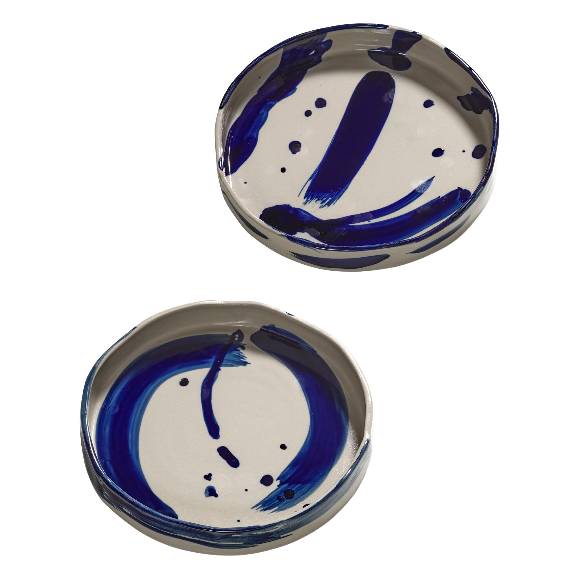 Serax Sophia Pastateller, 2 Stk., beige - blau | Finnish Design Shop