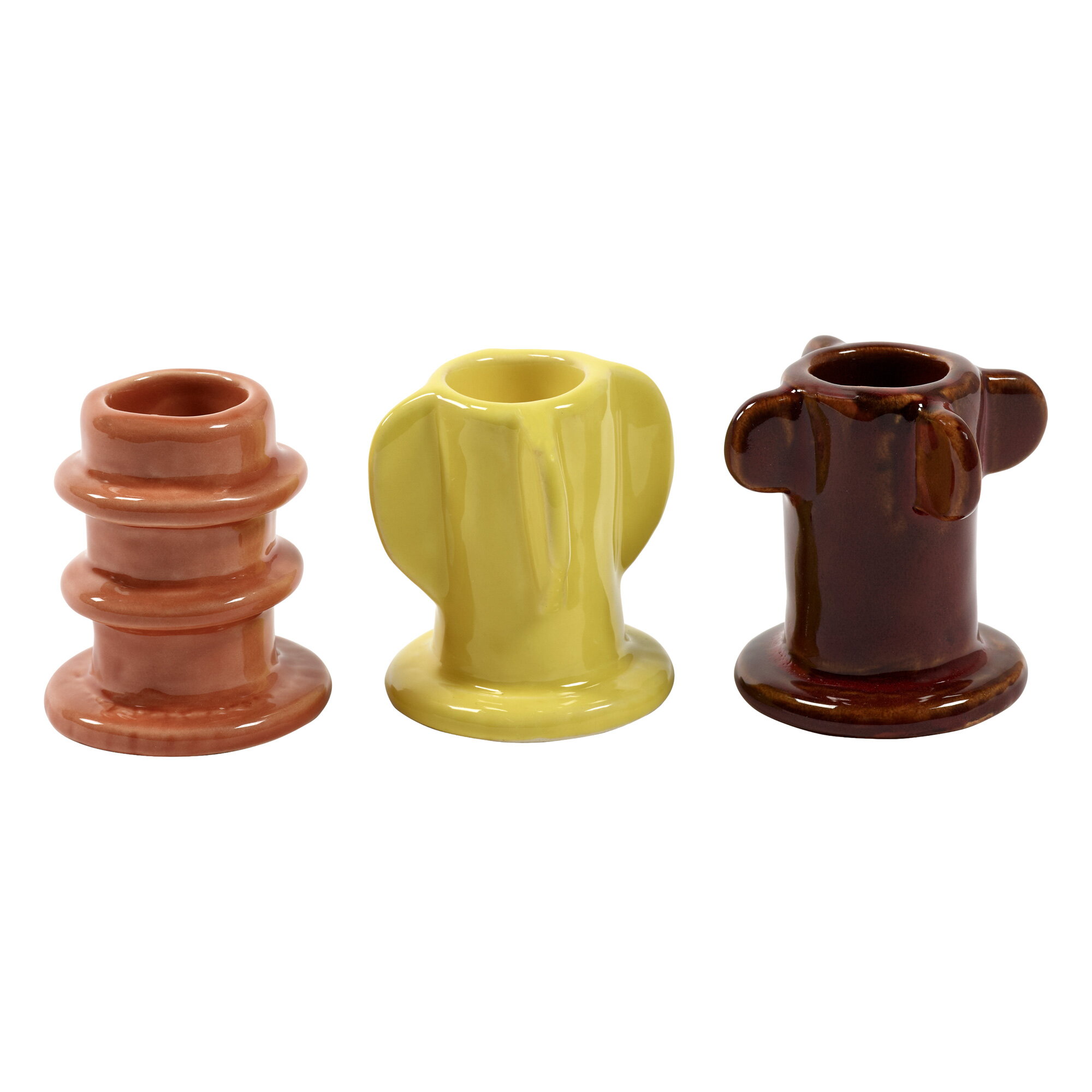 “02” Molly Stoneware Taper Candle Holders - Thumbnail 4