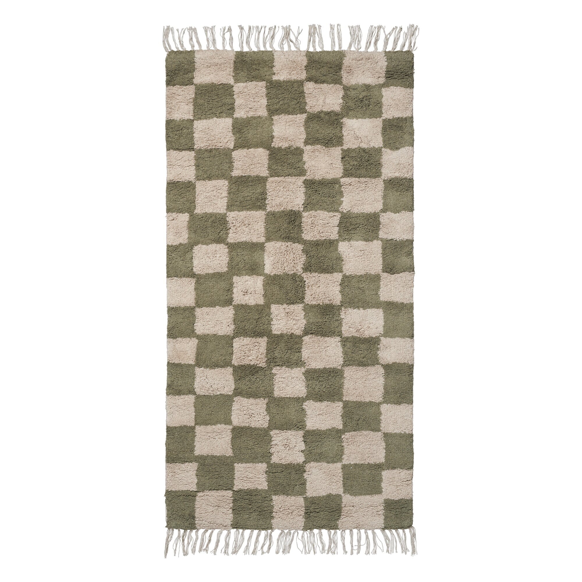 Ferm Living Mara Washable rug, 150 x 80 cm, elm green - warm sand ...