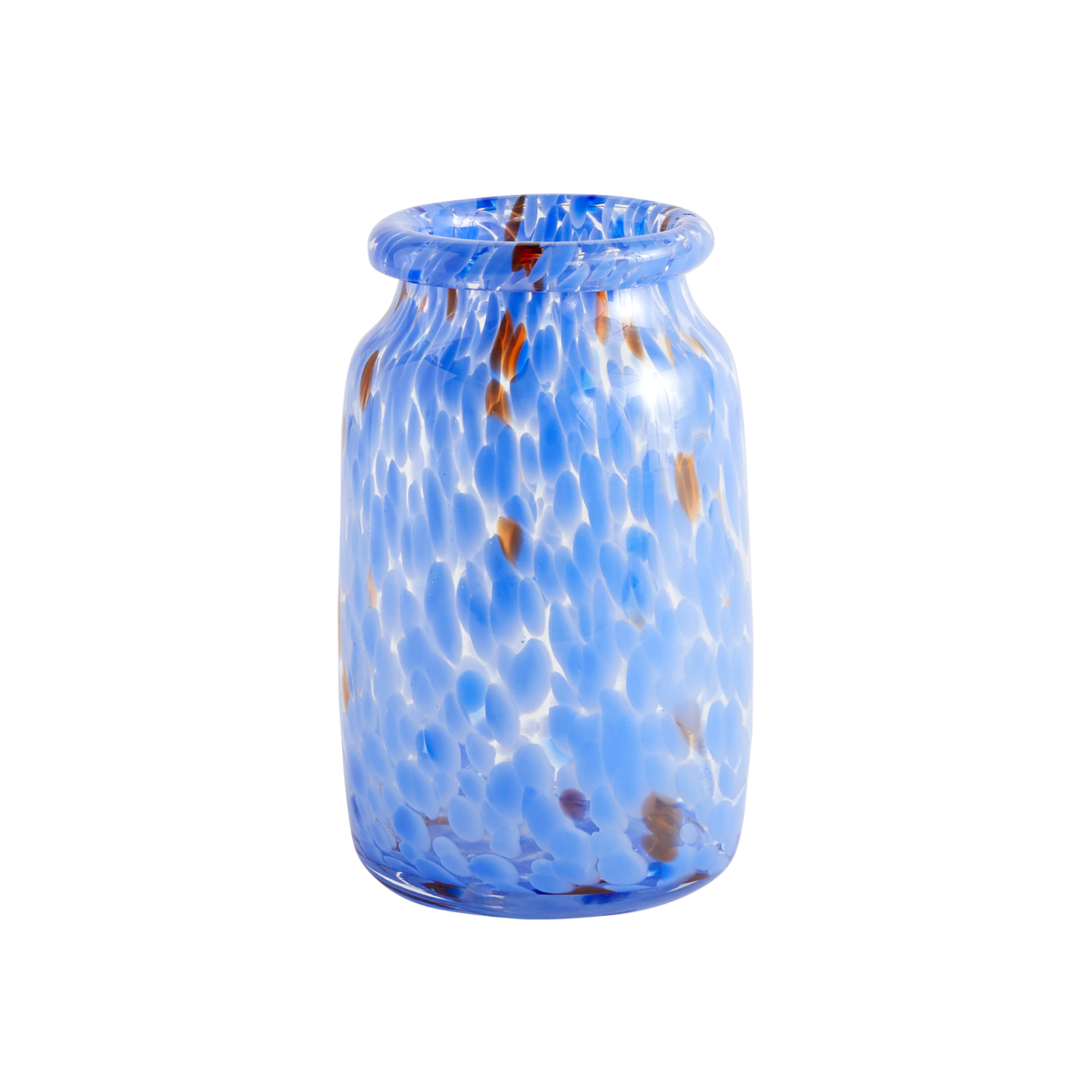 Splash Swirl-Pattern Glass Vase 23cm - Thumbnail 2