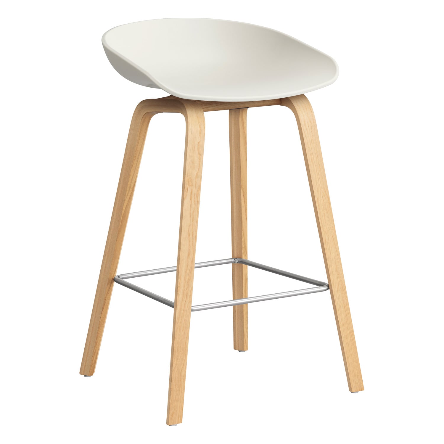 【新品・未使用】HAY ハイチェア　AAS32 HIGH HAY About A Stool AAS32, 65 cm, melange cream 2.0 - l. oak - steel